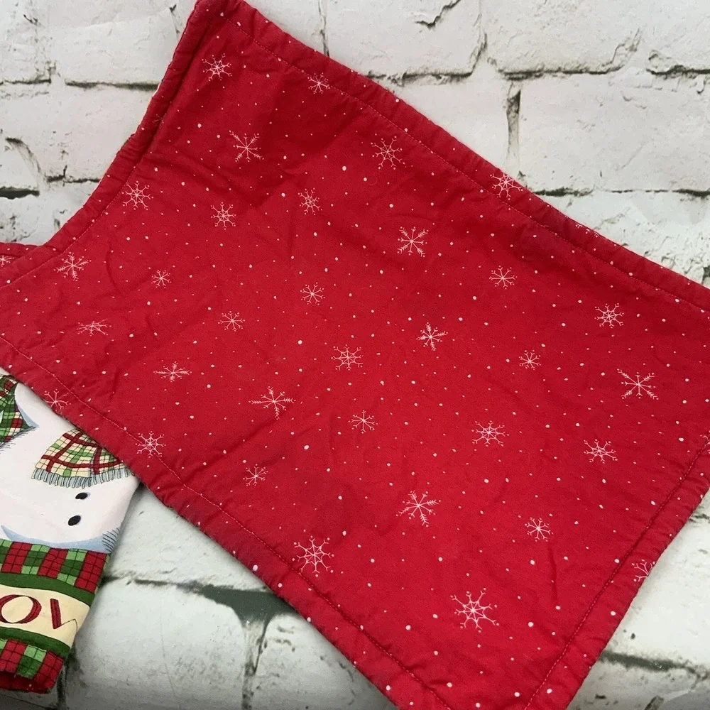 Vintage Christmas‎ Placemats Let It Snow Snowmen Lot Of 3